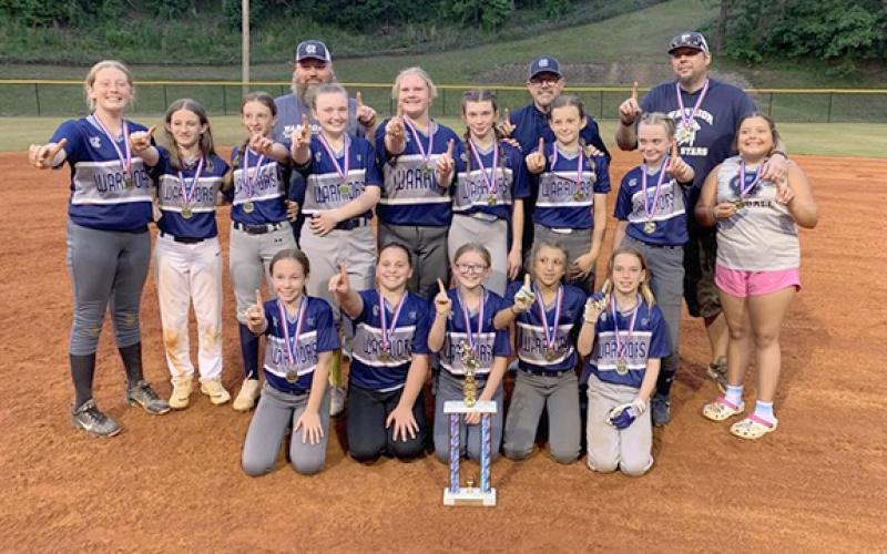 Members of the WCRD 12U softball team show off the MAC championship trophy after winning the title last week. (Photo/WCRD)