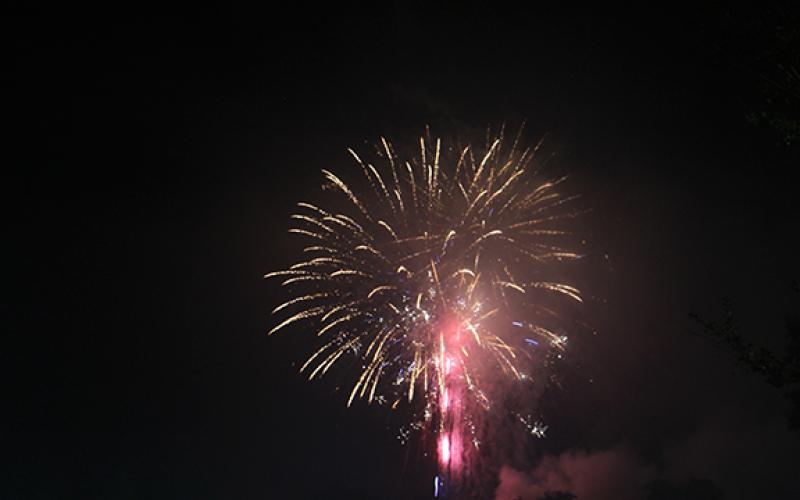 Fireworks will light up the sky over Helen on July 4, as last year. (file photo)